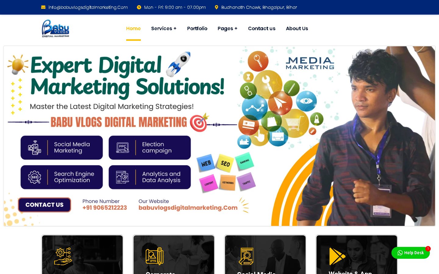 Babu Vlogs Marketing Hero Presentation